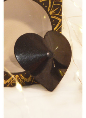 Nipple Métal noir Cache tétons cœur - 202400106